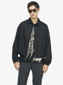 Giacca Skull jacquard da Uomo in Nero