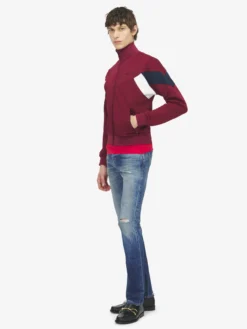 Giacca sportiva con logo McQueen da Uomo in Rosso