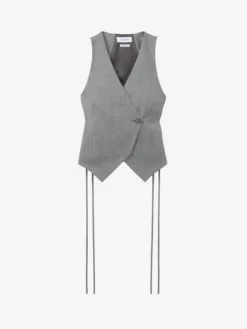 Gilet con allacciatura stile corsetto da Donna in Nero/Avorio
