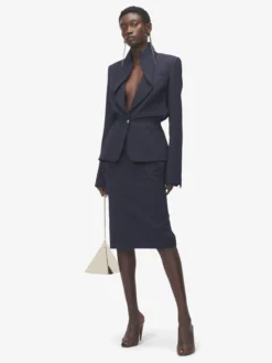 Gonna a tubino da Donna in Blu Navy
