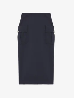 Gonna a tubino da Donna in Blu Navy