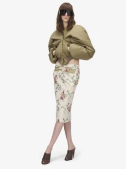 Gonna a tubino floreale estiva da Donna in Multicolore