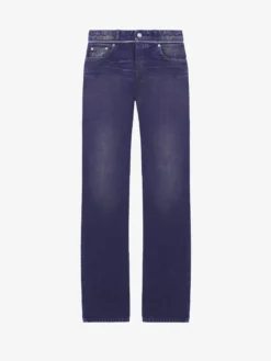 Jeans bootcut con zip a vista da Donna in Violetto