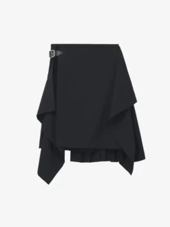 Kilt drappeggiato da Uomo in Nero