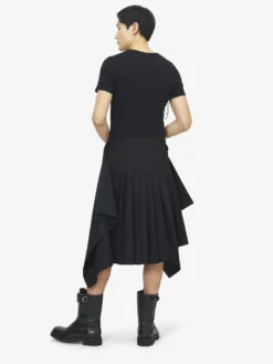 Kilt drappeggiato da Uomo in Nero