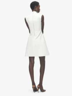 Miniabito con corsetto e cut-out da Donna in Avorio