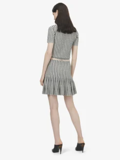 Minigonna in maglia a righe da Donna in Avorio/Navy