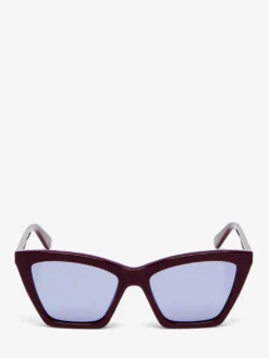 Occhiali da sole Cat-eye geometrici Spike da Donna in Bordeaux/Blu