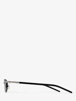 Occhiali da sole cat-eye sottili con T-Bar da Donna in Nero