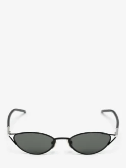 Occhiali da sole cat-eye sottili con T-Bar da Donna in Nero