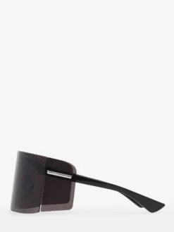 Occhiali da sole con visiera oversize da Donna in Nero
