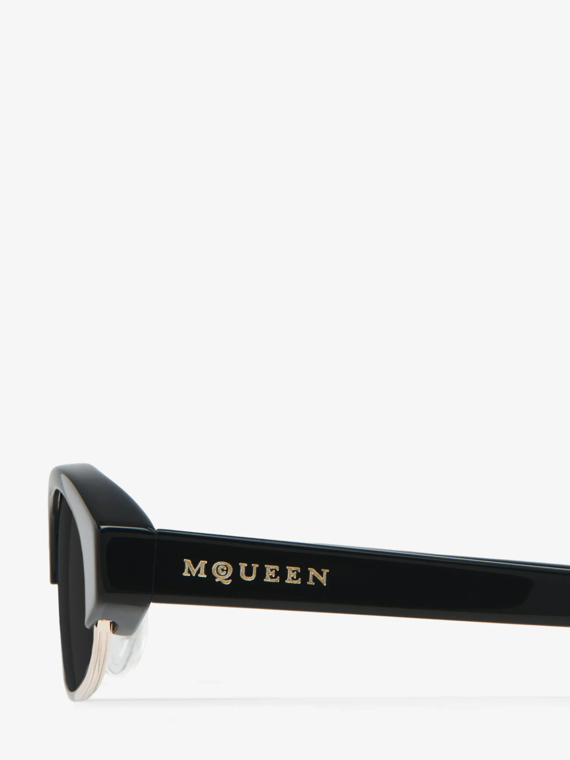 Occhiali da sole McQueen Ellipse in Nero/Fumé