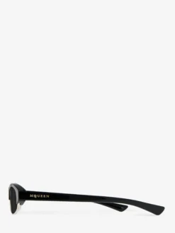 Occhiali da sole McQueen Ellipse in Nero/Fumé