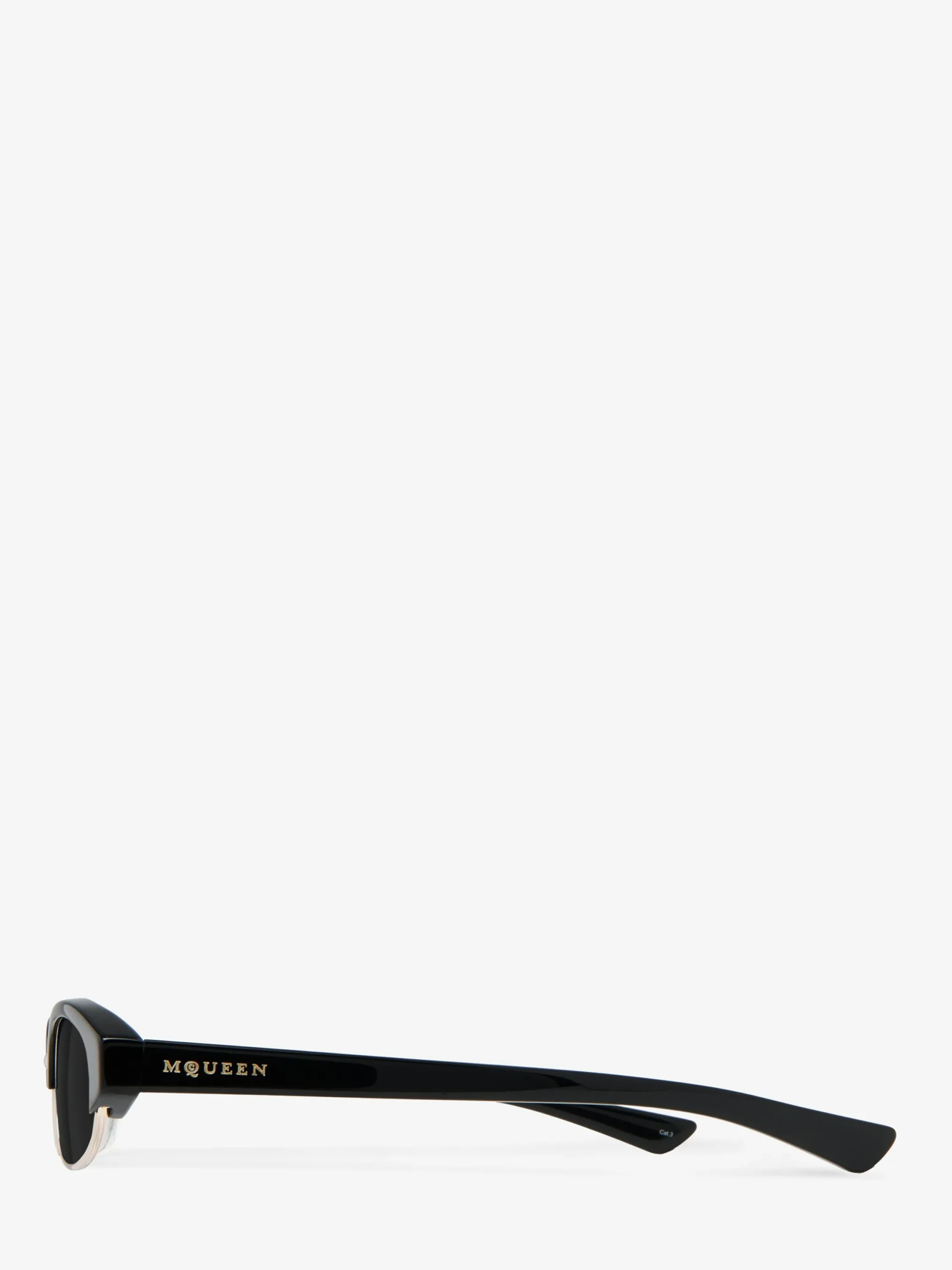 Occhiali da sole McQueen Ellipse in Nero/Fumé