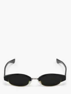 Occhiali da sole McQueen Ellipse in Nero/Fumé
