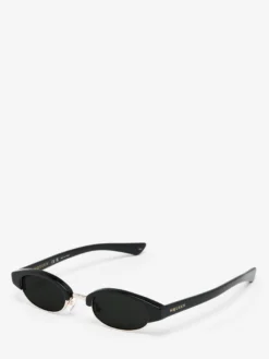 Occhiali da sole McQueen Ellipse in Nero/Fumé