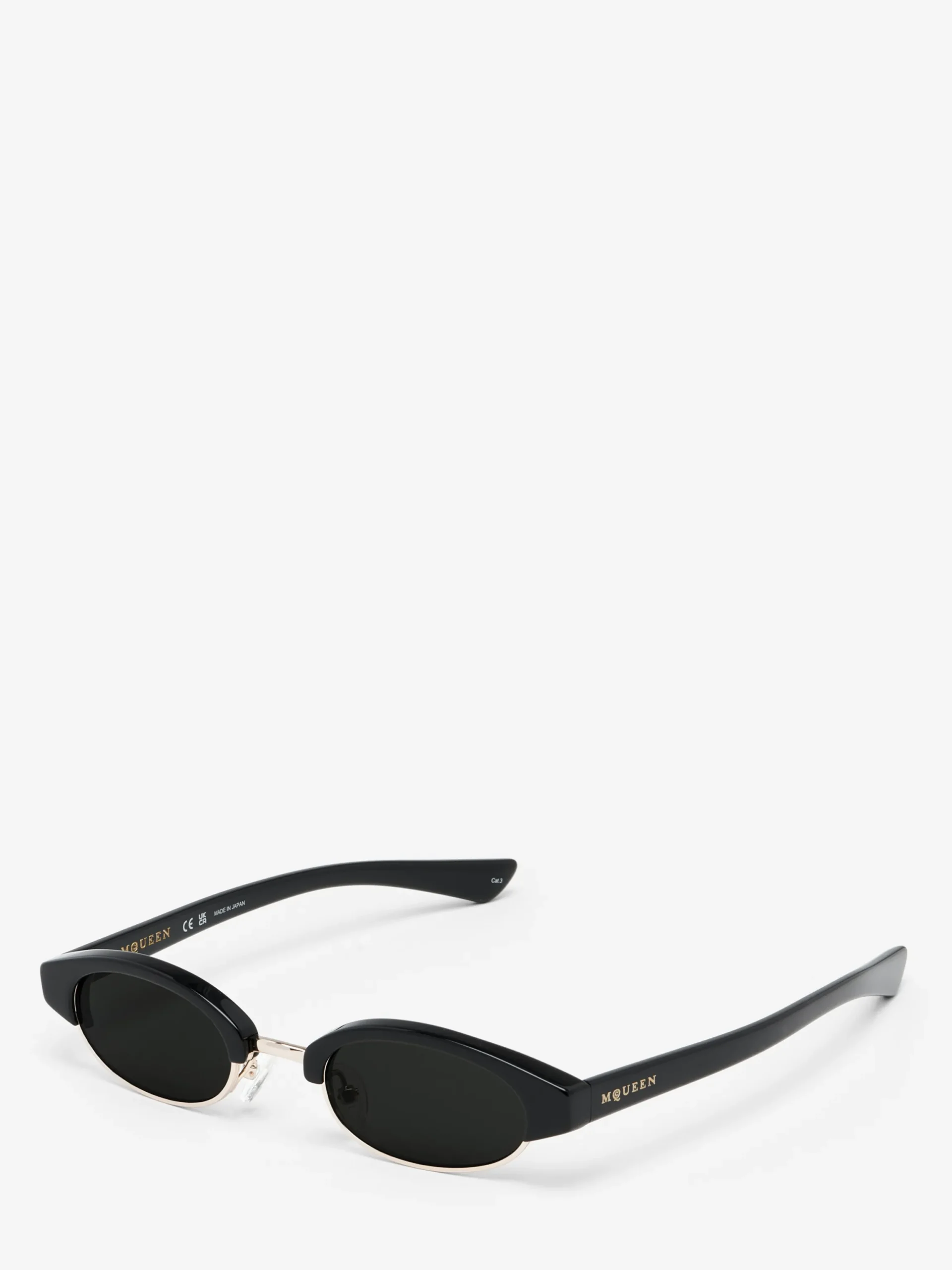 Occhiali da sole McQueen Ellipse in Nero/Fumé