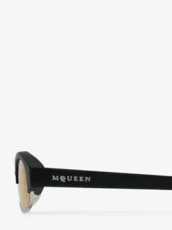 Occhiali da sole McQueen Ellipse in Nero/ Giallo