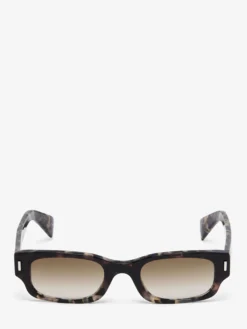 Occhiali da sole Panthos con rivetti T-Bar da Donna in Nero/Marrone