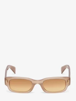 Occhiali da sole Panthos con rivetti T-Bar da Donna in Marrone