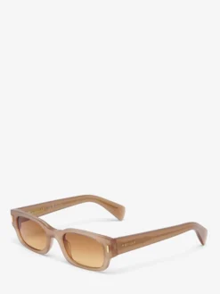 Occhiali da sole Panthos con rivetti T-Bar da Donna in Marrone