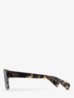 Occhiali da sole squadrati con rivetti T-Bar da Donna in Nero/Marrone