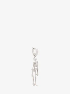 Orecchino Dancing Skeleton da Uomo in Finitura argento