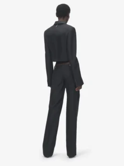 Pantaloni a gamba dritta da Donna in Nero