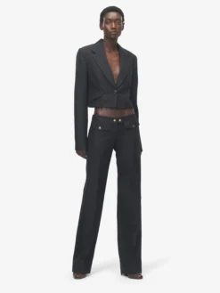 Pantaloni a gamba dritta da Donna in Nero