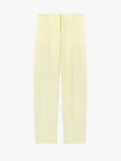 Pantaloni a sigaretta in gabardine di lana da Donna in Giallo
