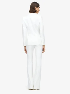 Pantaloni Bootcut da Donna in Avorio Chiaro