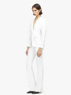 Pantaloni Bootcut da Donna in Avorio Chiaro