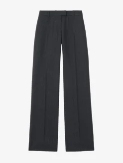 Pantaloni bumster gessati da Donna in Blu Navy