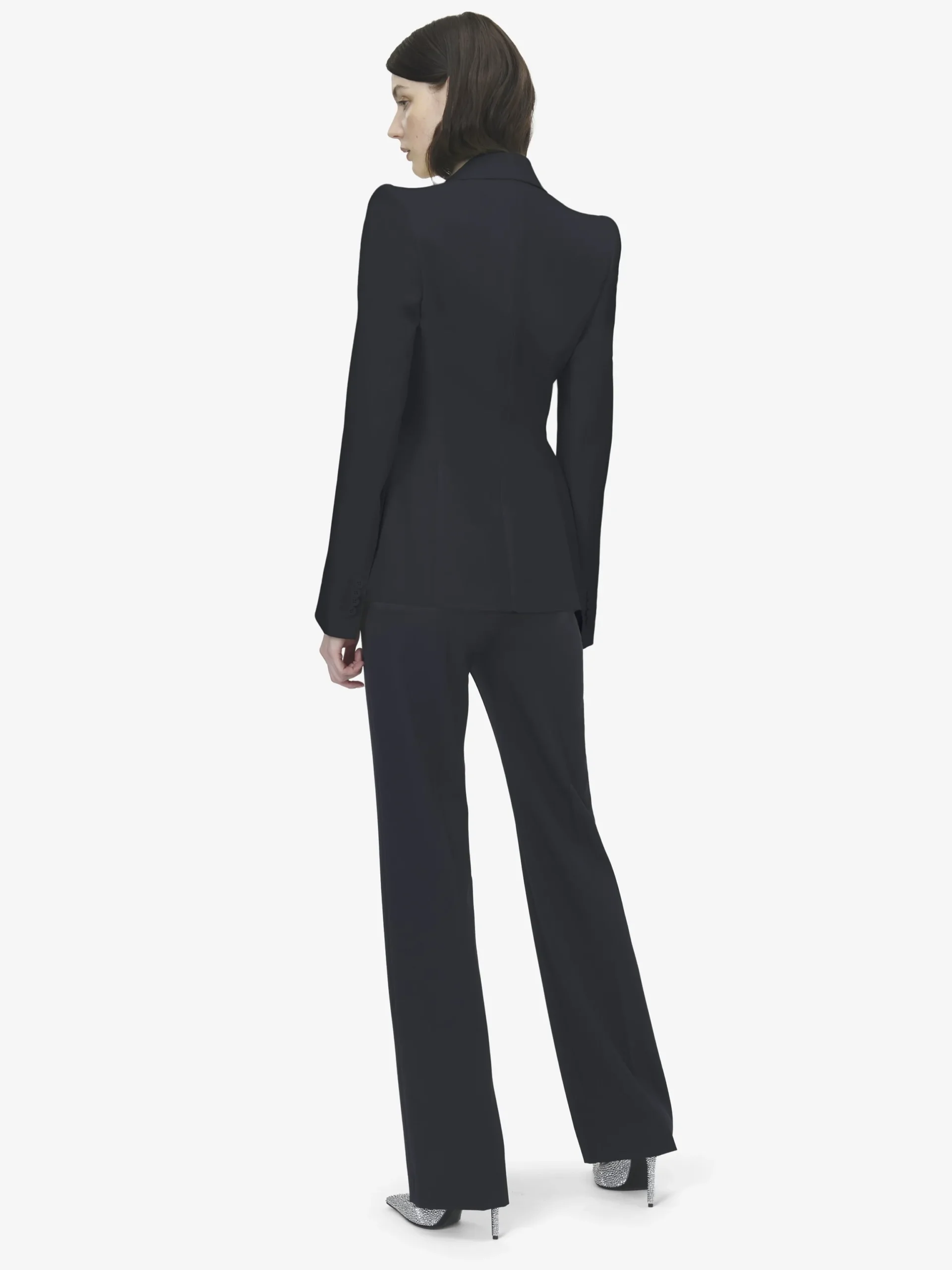 Pantaloni sartoriali a vita alta da Donna in Indaco