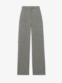 Pantaloni sartoriali con motivo vichy da Donna in Nero/Avorio