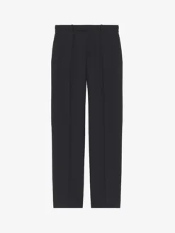 Pantaloni sartoriali in lana mohair da Uomo in Nero