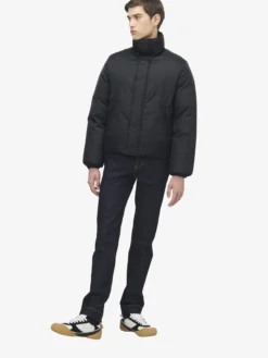 Piumino in jacquard Skull da Uomo in Nero