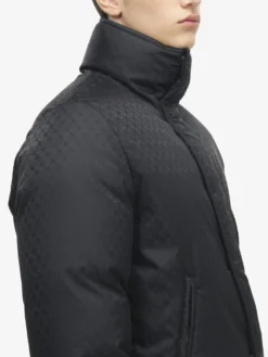 Piumino in jacquard Skull da Uomo in Nero
