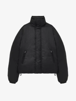 Piumino in jacquard Skull da Uomo in Nero