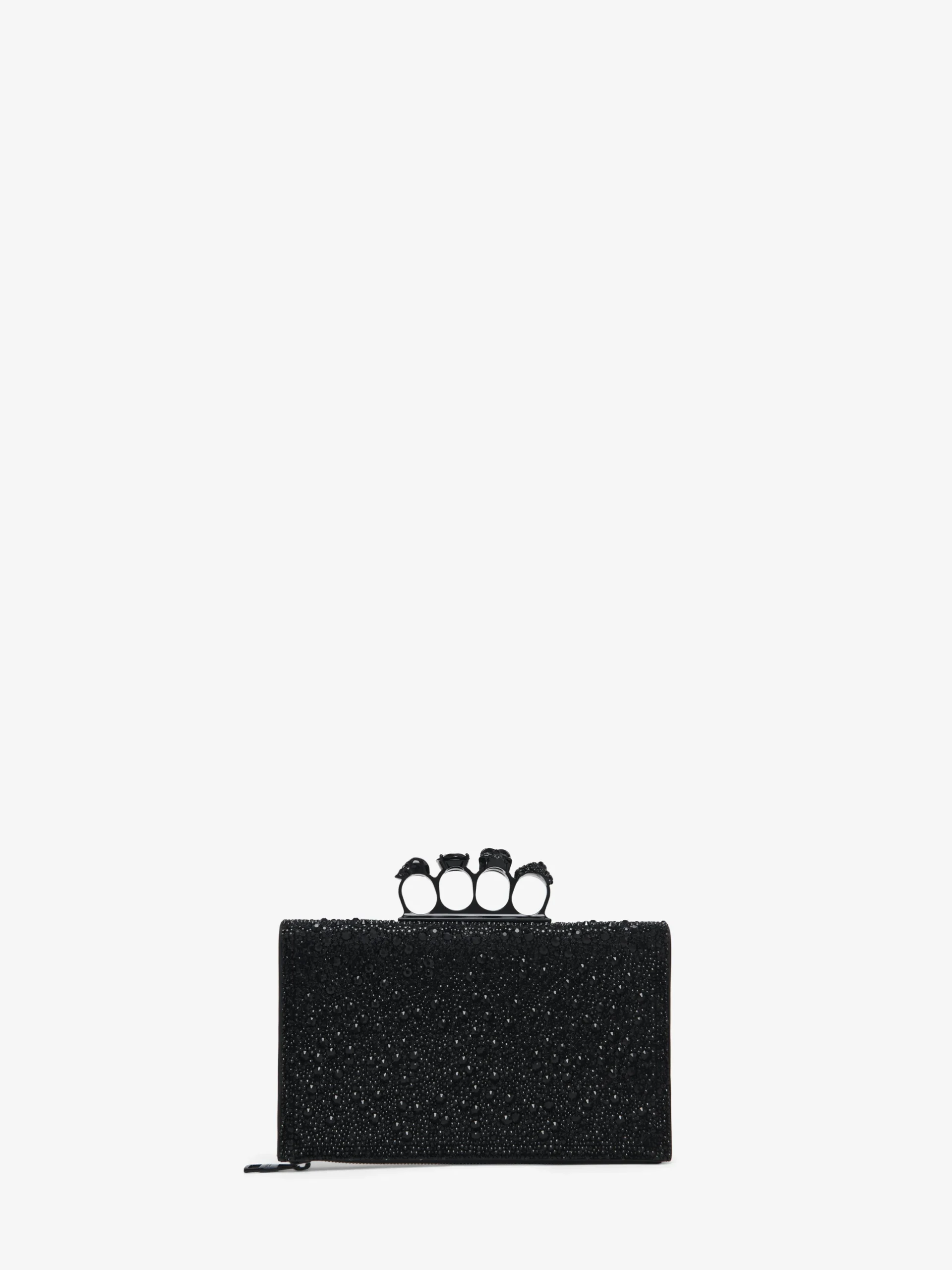 Pochette piatta Knuckle da Donna in Nero