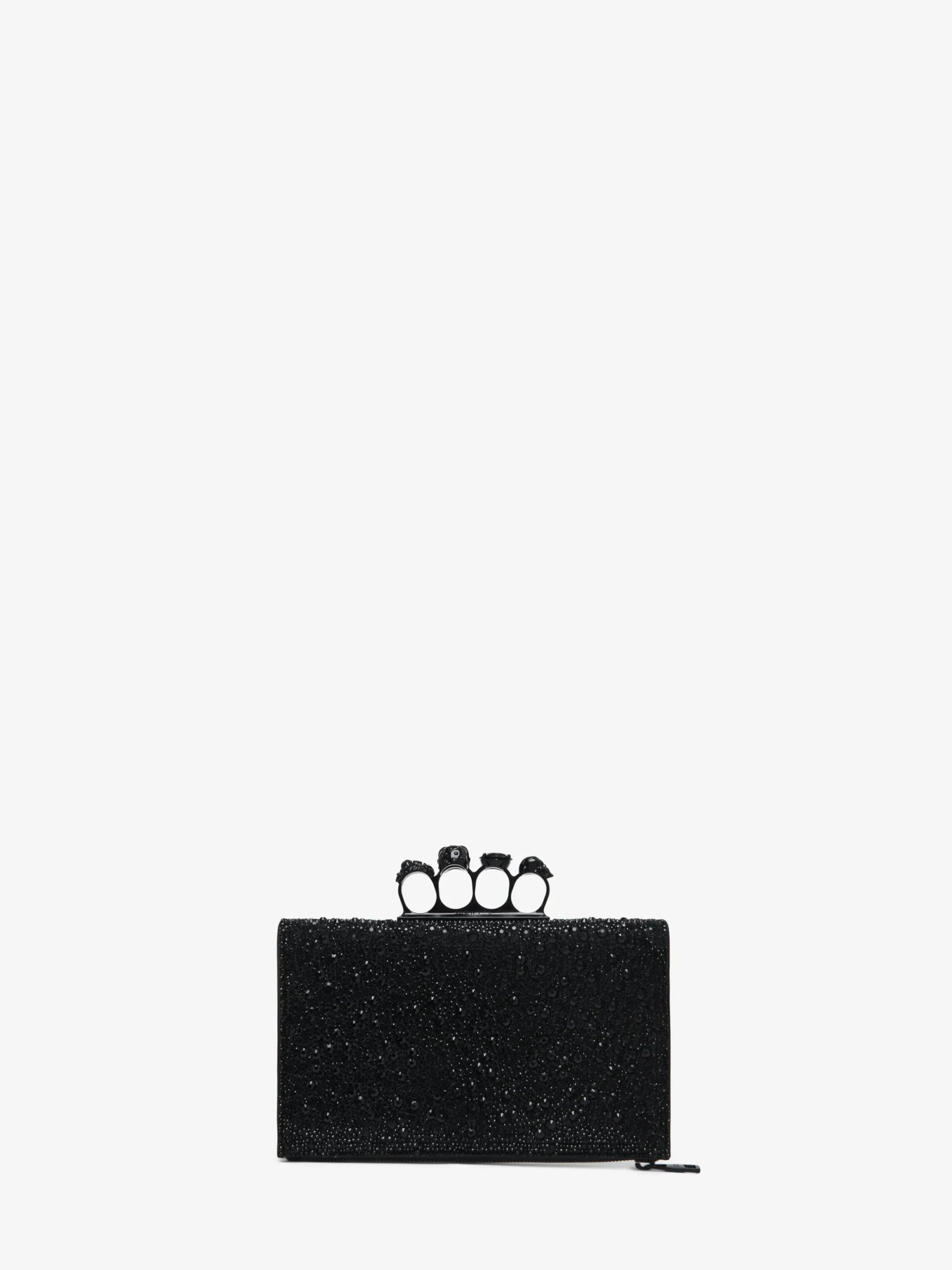Pochette piatta Knuckle da Donna in Nero