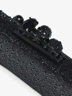 Pochette piatta Knuckle da Donna in Nero
