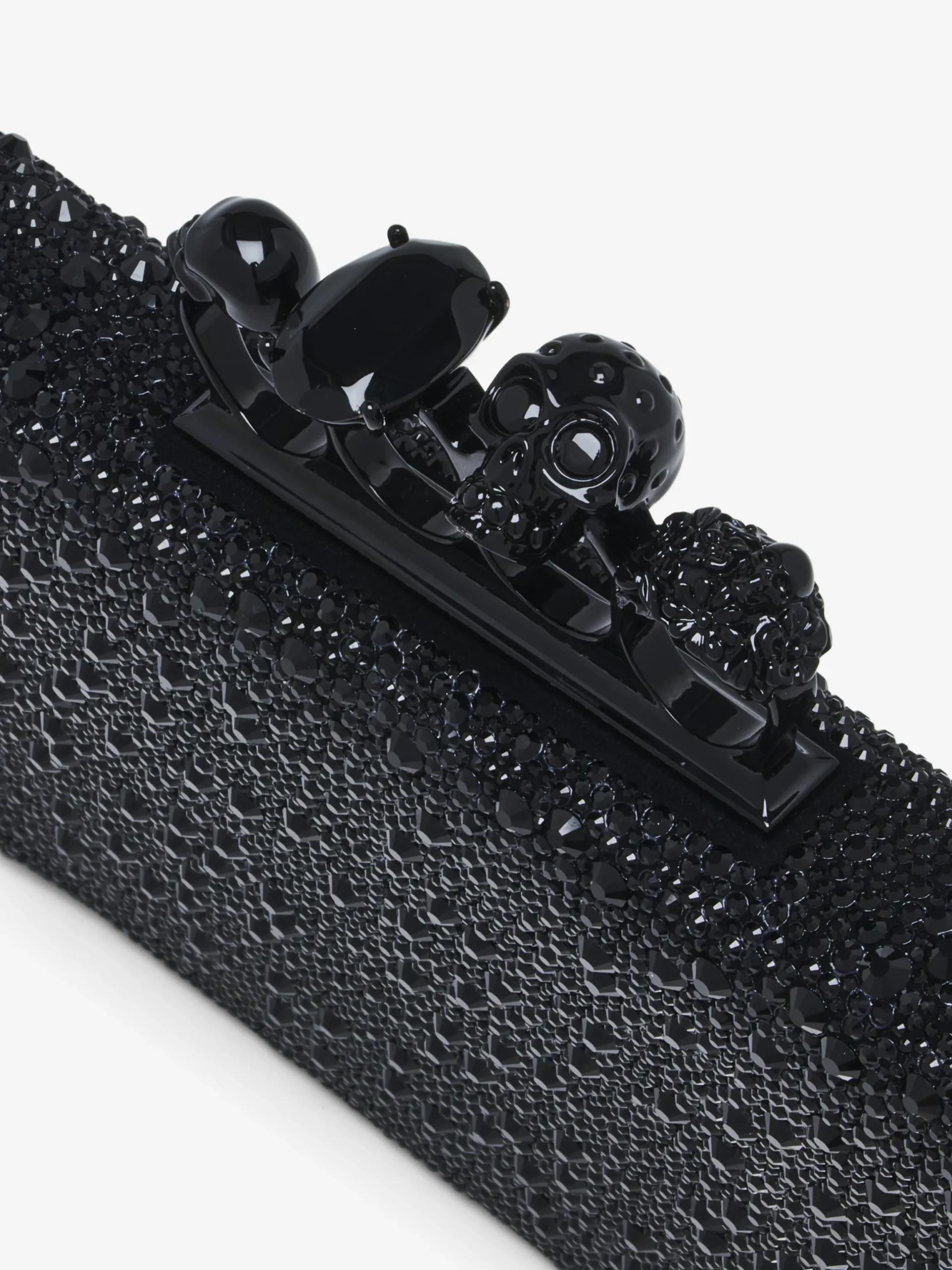 Pochette piatta Knuckle da Donna in Nero