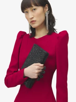 Pochette piatta Knuckle da Donna in Nero