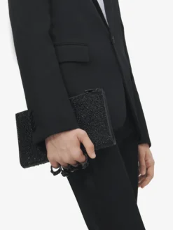 Pochette piatta Knuckle da Donna in Nero