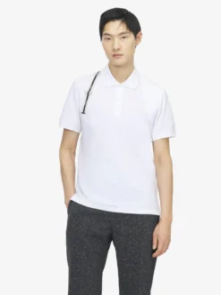 Polo Harness da Uomo in Bianco Ottico