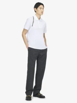 Polo Harness da Uomo in Bianco Ottico