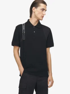 Polo Harness da Uomo in Nero