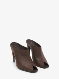 Sandali con tacco a corno da Donna in Marrone