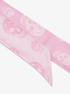 Sciarpa Skull a nastro da Donna in Rosa